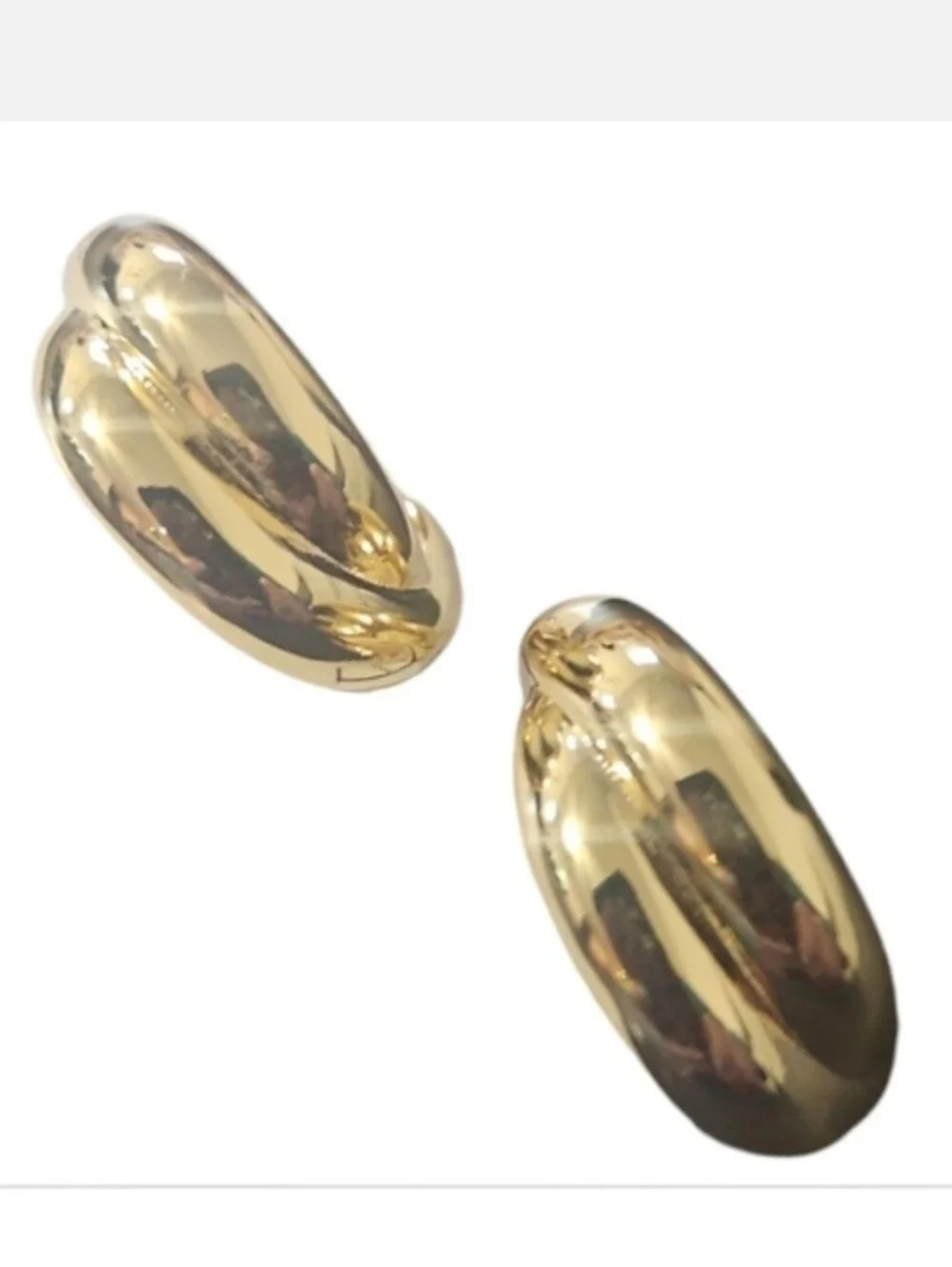 NWT Simone The Label 18k Gold Plated Tube Hoop Earring